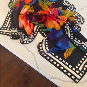 Miraclesuit Black and White Chiffon Swim wrap/Scarf